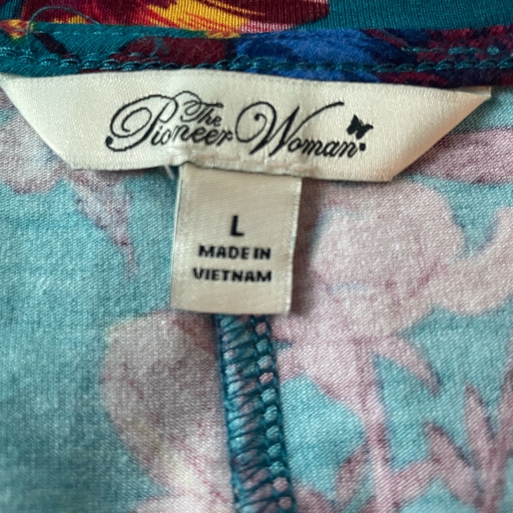 The Pioneer Woman Teal Floral Midi Dress - Picture 3 of 9